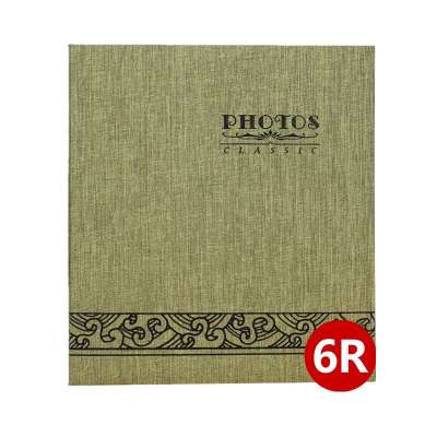 Hot sell photo album Linen fabric post bound scrapbook 6r, 6x8 220*240mm Self adhesive photo albums