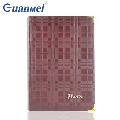 Guanmei high quality Book bound 4R  leather photo album 4&quot;*6" memo slip in 300 photos  scrapbook album 10x15cm for wedding